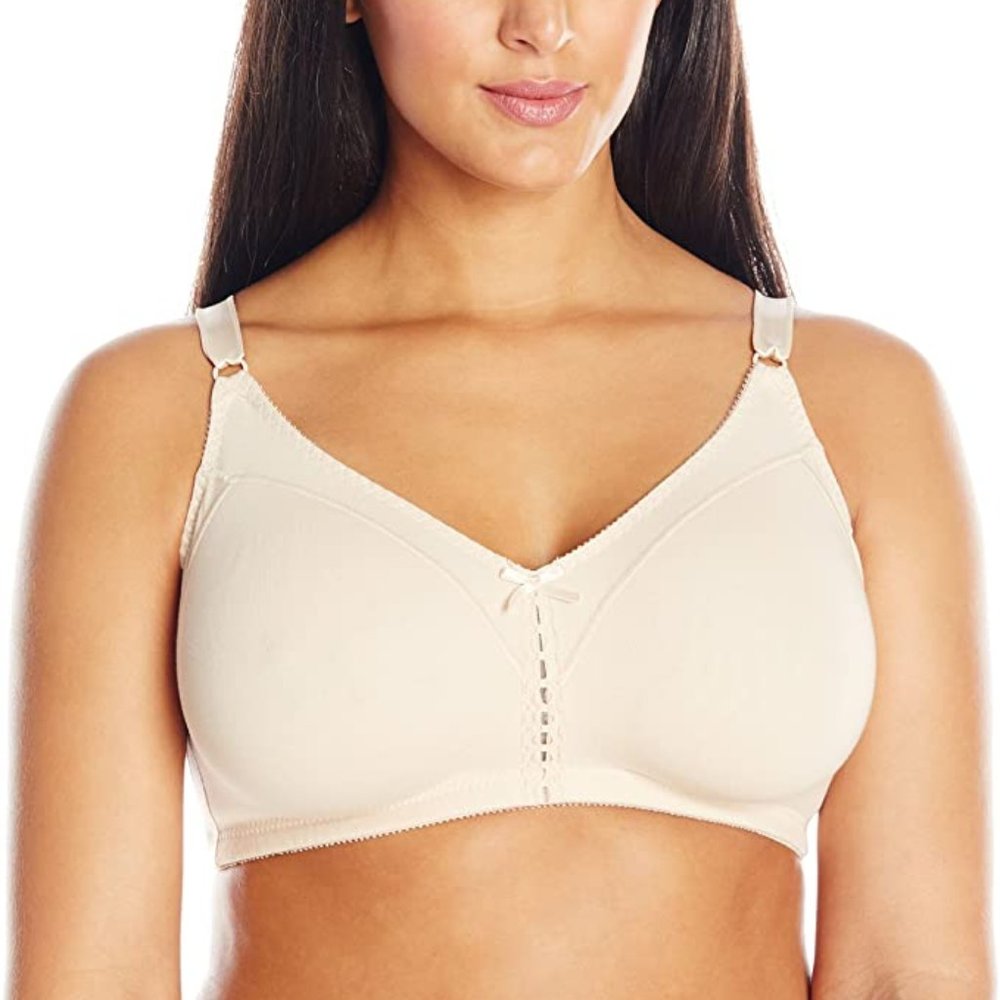 Bali Women's Double-Support Cotton Wirefree Bra 36C, Soft Taupe